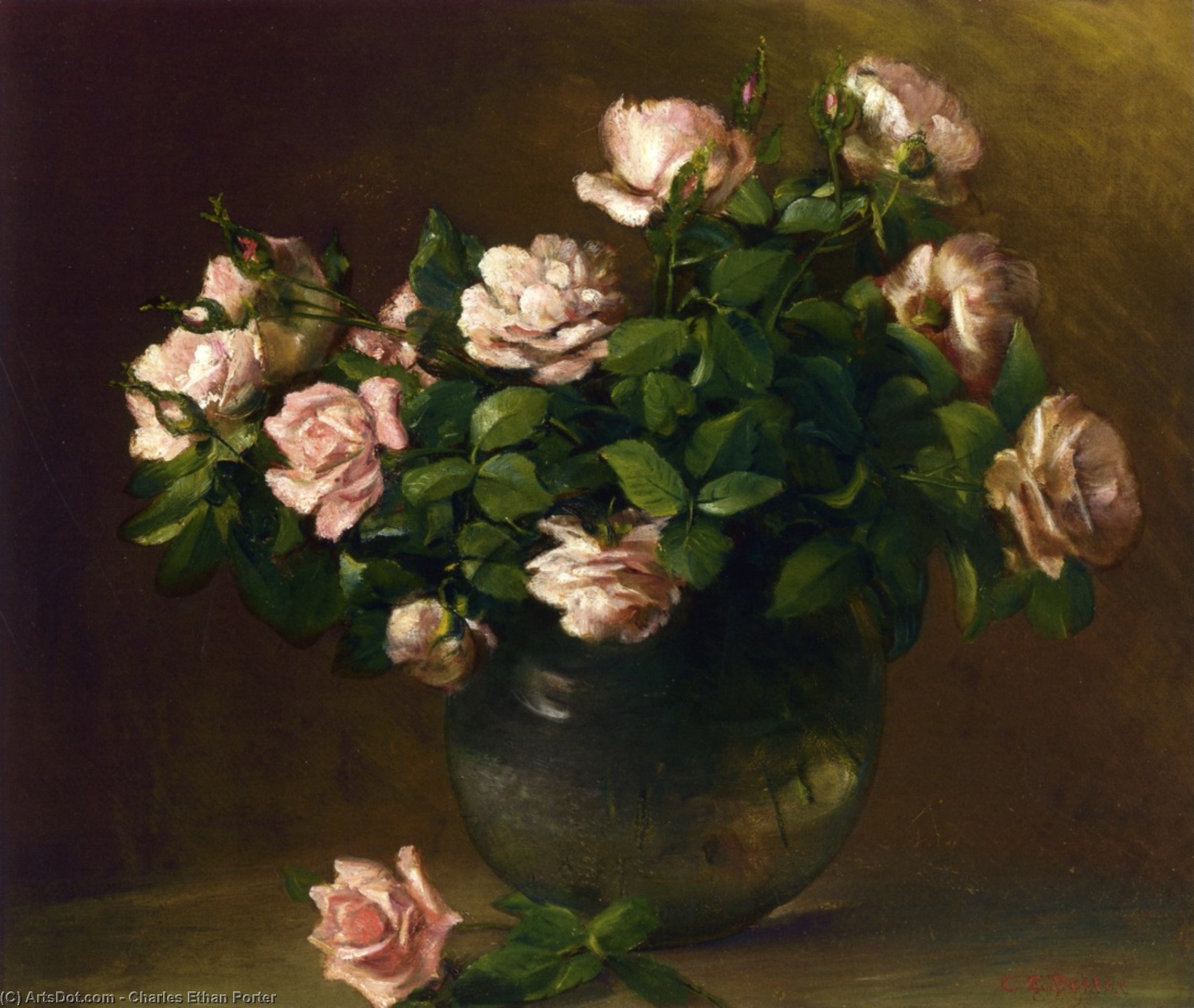 Wikioo.org - The Encyclopedia of Fine Arts - Painting, Artwork by Charles Ethan Porter - Roses