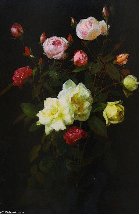 WikiOO.org - Encyclopedia of Fine Arts - Maľba, Artwork George Cochran Lambdin - Roses