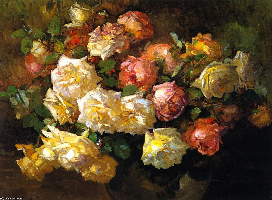 Wikioo.org - The Encyclopedia of Fine Arts - Painting, Artwork by Franz Bischoff - Roses