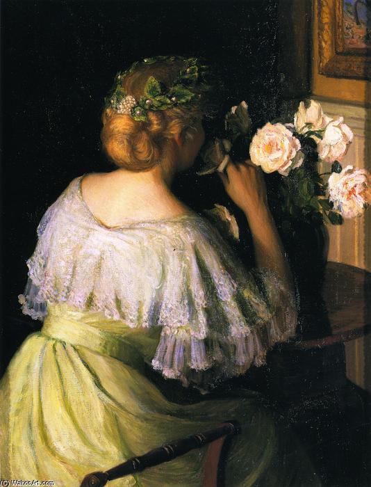 WikiOO.org - Encyclopedia of Fine Arts - Malba, Artwork Lilla Cabot Perry - 'Roses (also known as The Scent of Roses)'