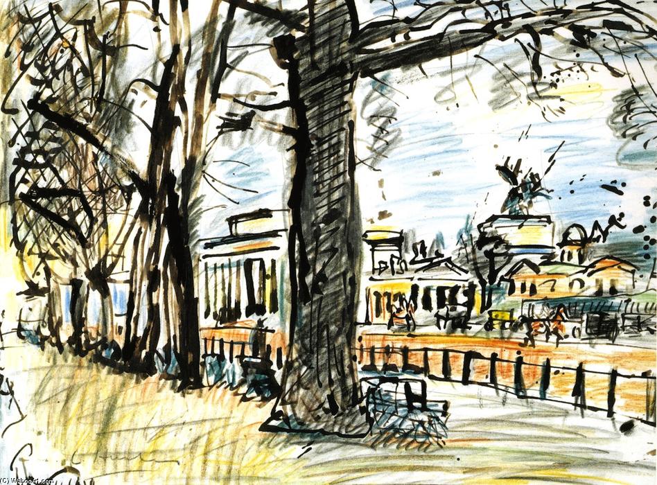 Wikioo.org - Encyklopedia Sztuk Pięknych - Malarstwo, Grafika George Leslie Hunter - Rotten Row, Hyde Park