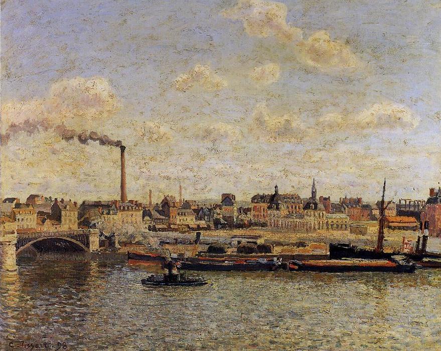 Wikioo.org - The Encyclopedia of Fine Arts - Painting, Artwork by Camille Pissarro - Rouen, Saint-Sever: Afternoon