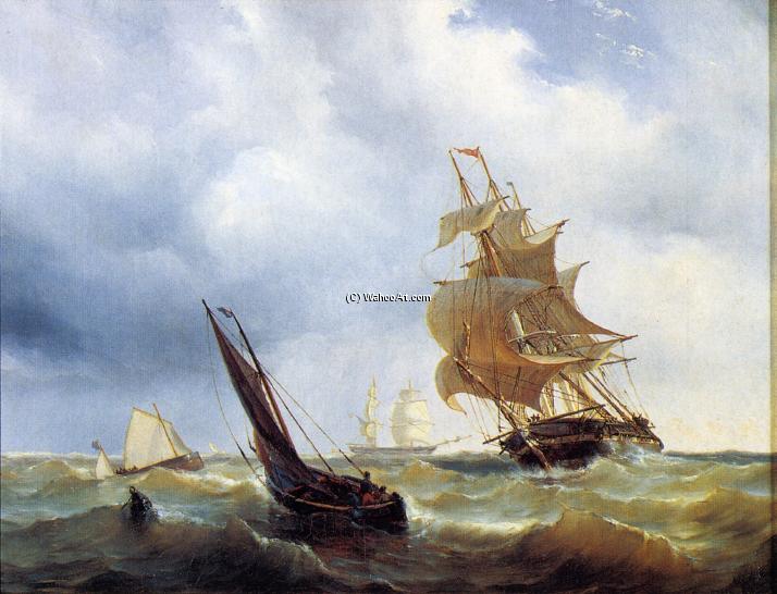 WikiOO.org - Encyclopedia of Fine Arts - Maalaus, taideteos Maurits Frederik Hendrik De Haas - Rough Day at Sea