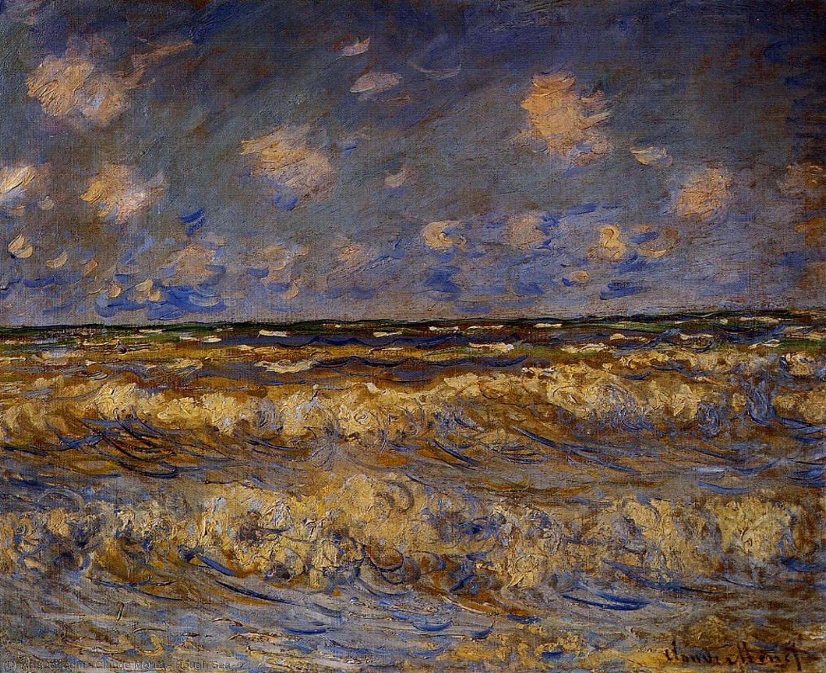 Wikioo.org - The Encyclopedia of Fine Arts - Painting, Artwork by Claude Monet - Rough Sea