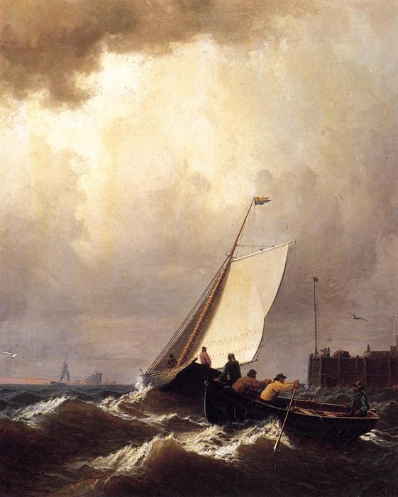 Wikioo.org - The Encyclopedia of Fine Arts - Painting, Artwork by William Bradford - Rough Seas