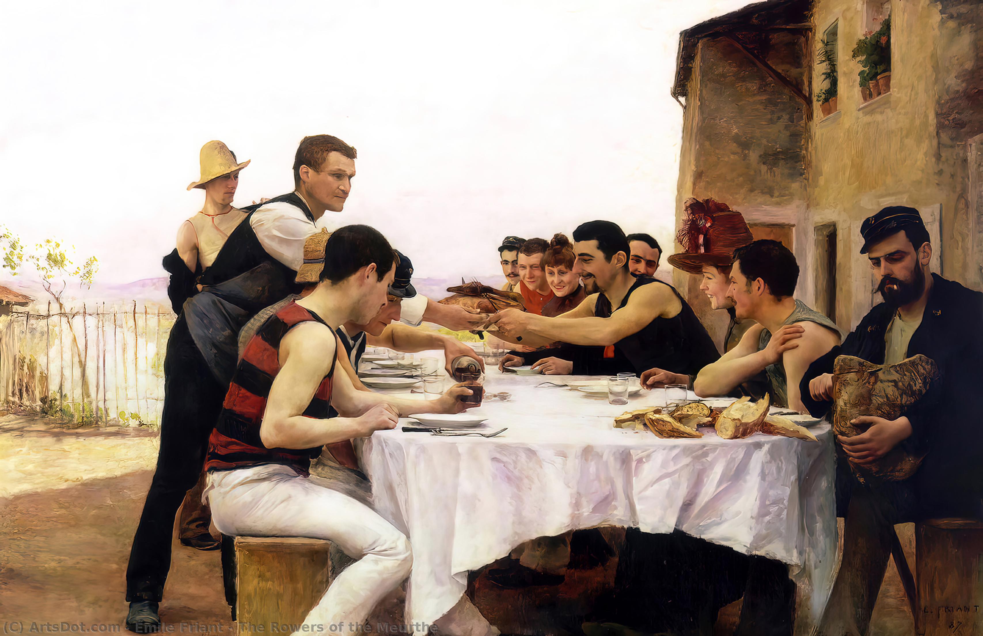 Wikioo.org - The Encyclopedia of Fine Arts - Painting, Artwork by Émile Friant - The Rowers of the Meurthe