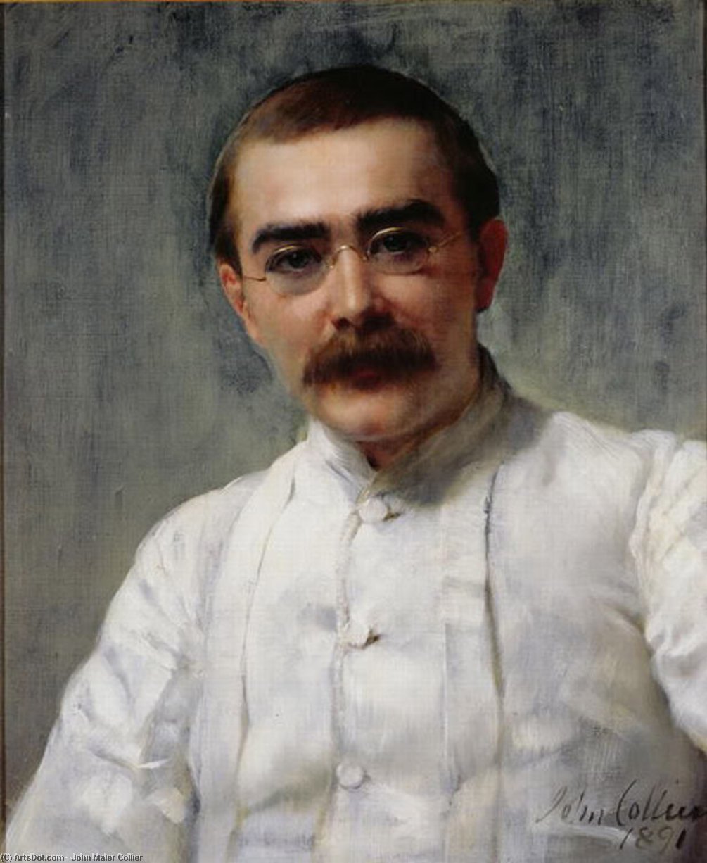 Wikioo.org - The Encyclopedia of Fine Arts - Painting, Artwork by John Maler Collier - Rudyard Kipling