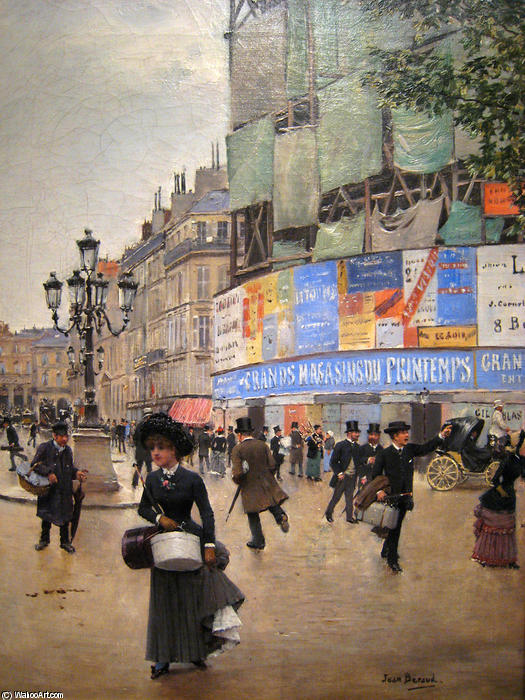 WikiOO.org - אנציקלופדיה לאמנויות יפות - ציור, יצירות אמנות Jean Georges Béraud - Rue du Havre à Paris