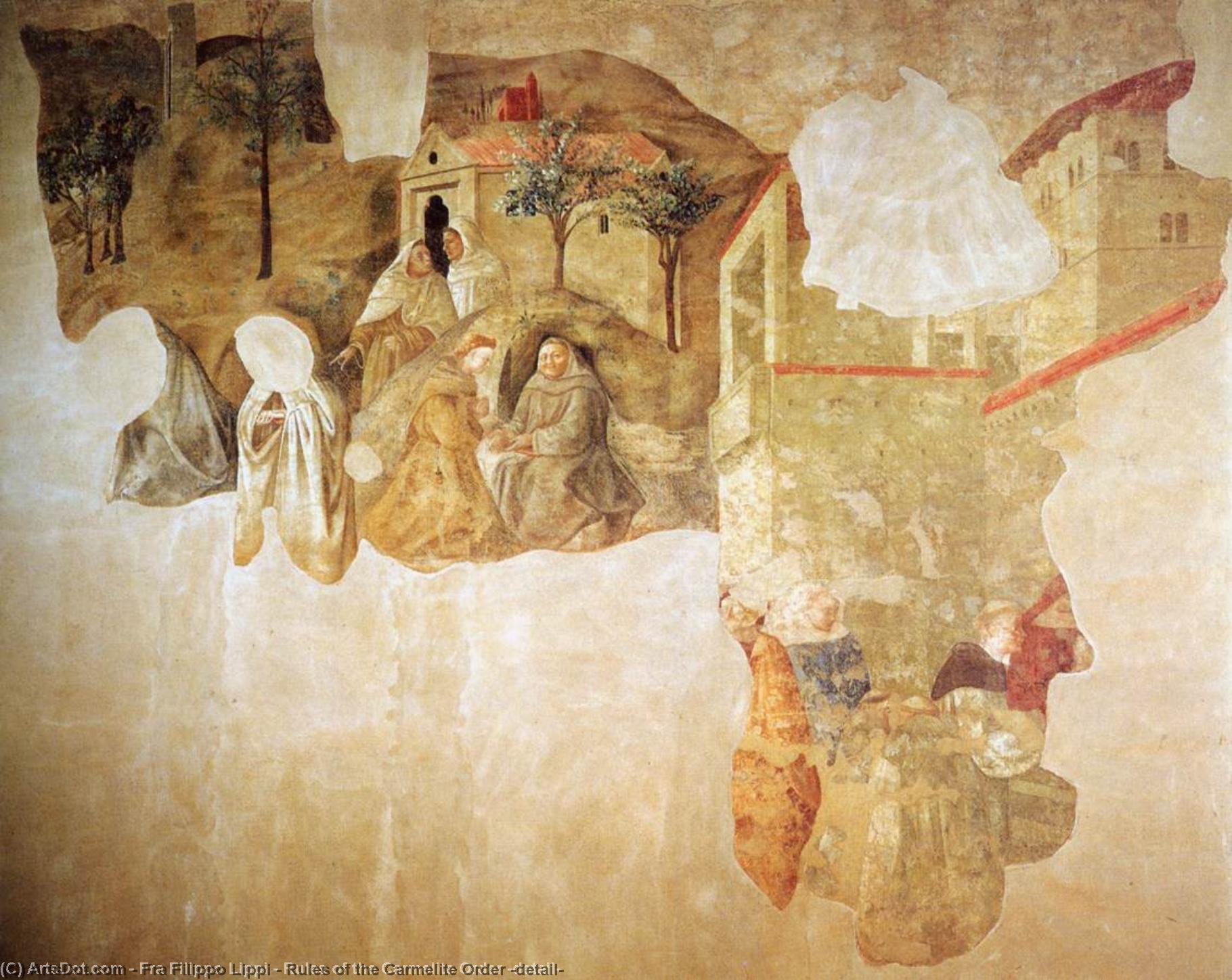 WikiOO.org – 美術百科全書 - 繪畫，作品 Fra Filippo Lippi - 规则 的  的  加尔默罗  为了  详细