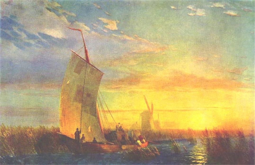 Wikioo.org - The Encyclopedia of Fine Arts - Painting, Artwork by Ivan Aivazovsky - Rush on Dnepr near Aleshki