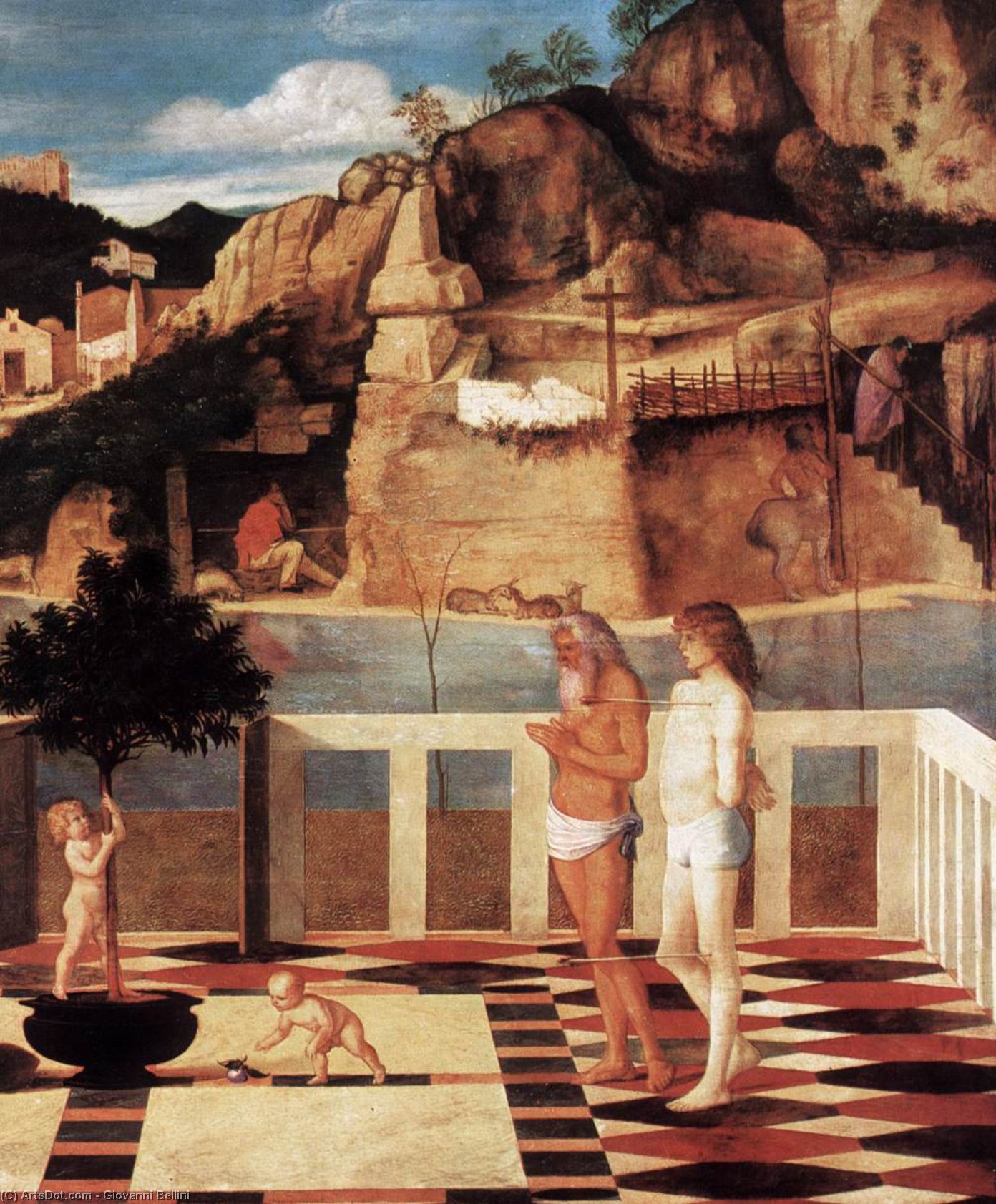 Wikioo.org - สารานุกรมวิจิตรศิลป์ - จิตรกรรม Giovanni Bellini - Sacred Allegory (detail)