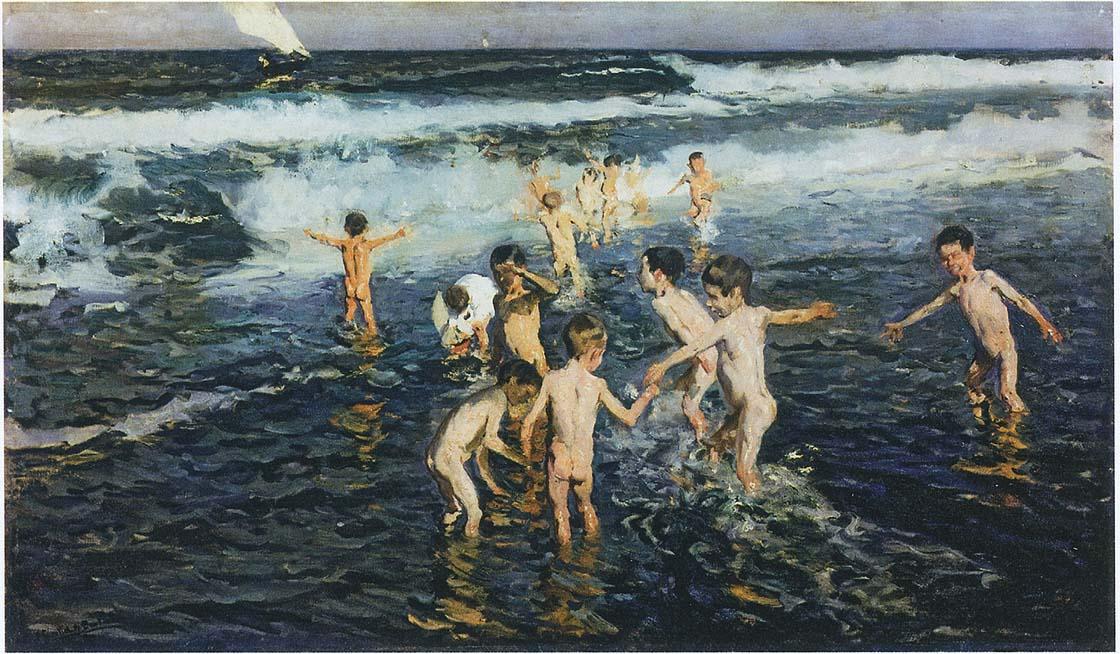 Wikioo.org - The Encyclopedia of Fine Arts - Painting, Artwork by Joaquin Sorolla Y Bastida - Sad Inheritance - Study (also known as Beach Rascals)