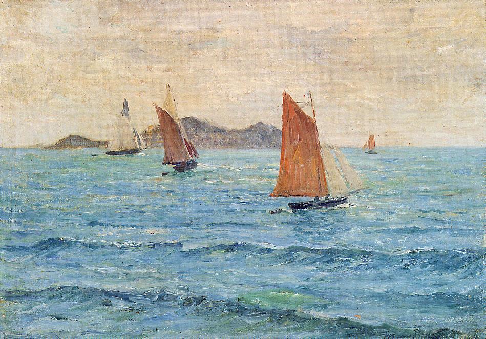 Wikioo.org - The Encyclopedia of Fine Arts - Painting, Artwork by Maxime Emile Louis Maufra - Sailboats