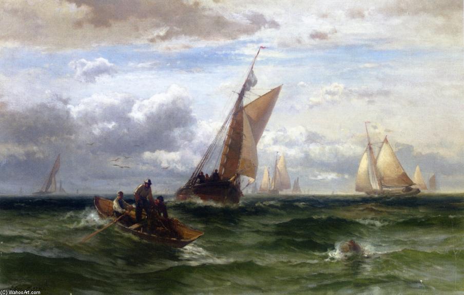 Wikioo.org - The Encyclopedia of Fine Arts - Painting, Artwork by Edward Moran - Sailing