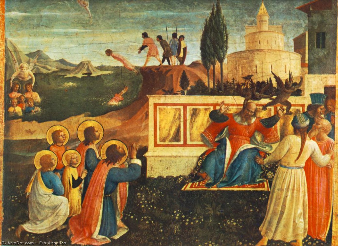 Wikioo.org – La Enciclopedia de las Bellas Artes - Pintura, Obras de arte de Fra Angelico - san cosme y san damián recuperadas ( san marcos retablo )