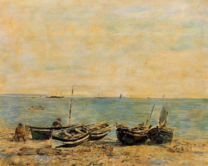 WikiOO.org - Енциклопедія образотворчого мистецтва - Живопис, Картини
 Eugène Louis Boudin - Sainte-Adresse, the Shore