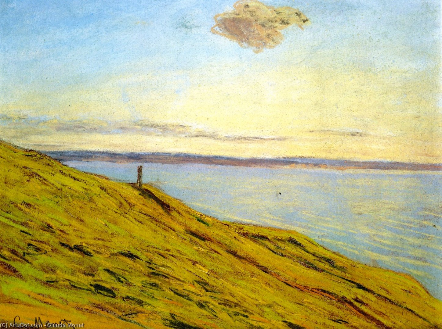 Wikoo.org - موسوعة الفنون الجميلة - اللوحة، العمل الفني Claude Monet - Sainte-Adresse, View across the Estuary