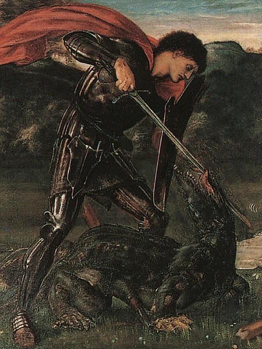 Wikioo.org - The Encyclopedia of Fine Arts - Painting, Artwork by Edward Coley Burne-Jones - Saint George and the Dragon