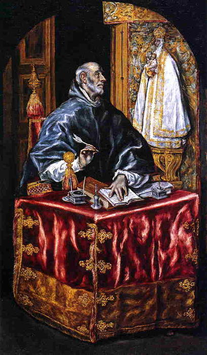Wikioo.org - The Encyclopedia of Fine Arts - Painting, Artwork by El Greco (Doménikos Theotokopoulos) - Saint Ildefonso