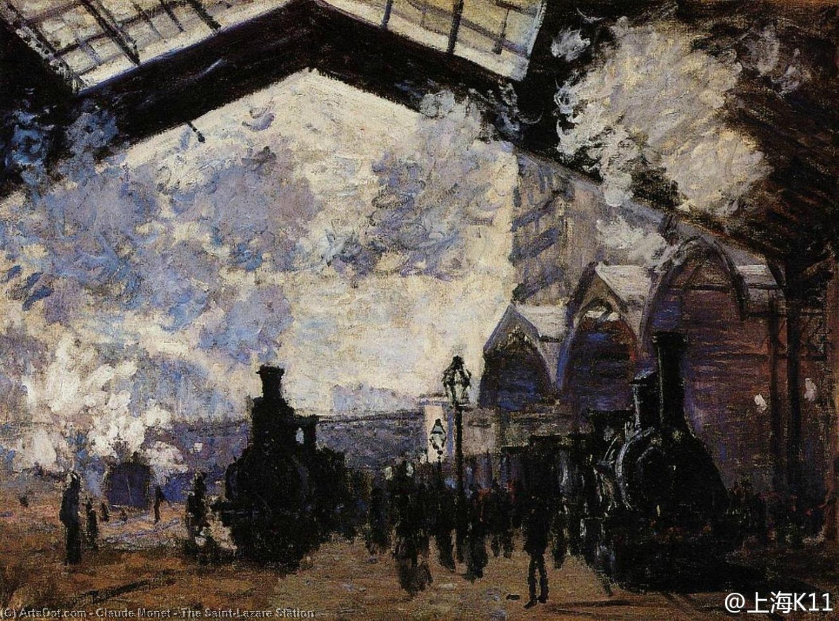 Wikioo.org - The Encyclopedia of Fine Arts - Painting, Artwork by Claude Monet - The Saint-Lazare Station