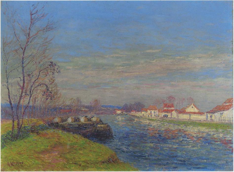 Wikioo.org - The Encyclopedia of Fine Arts - Painting, Artwork by Gustave Loiseau - Saint Mammes at Moret