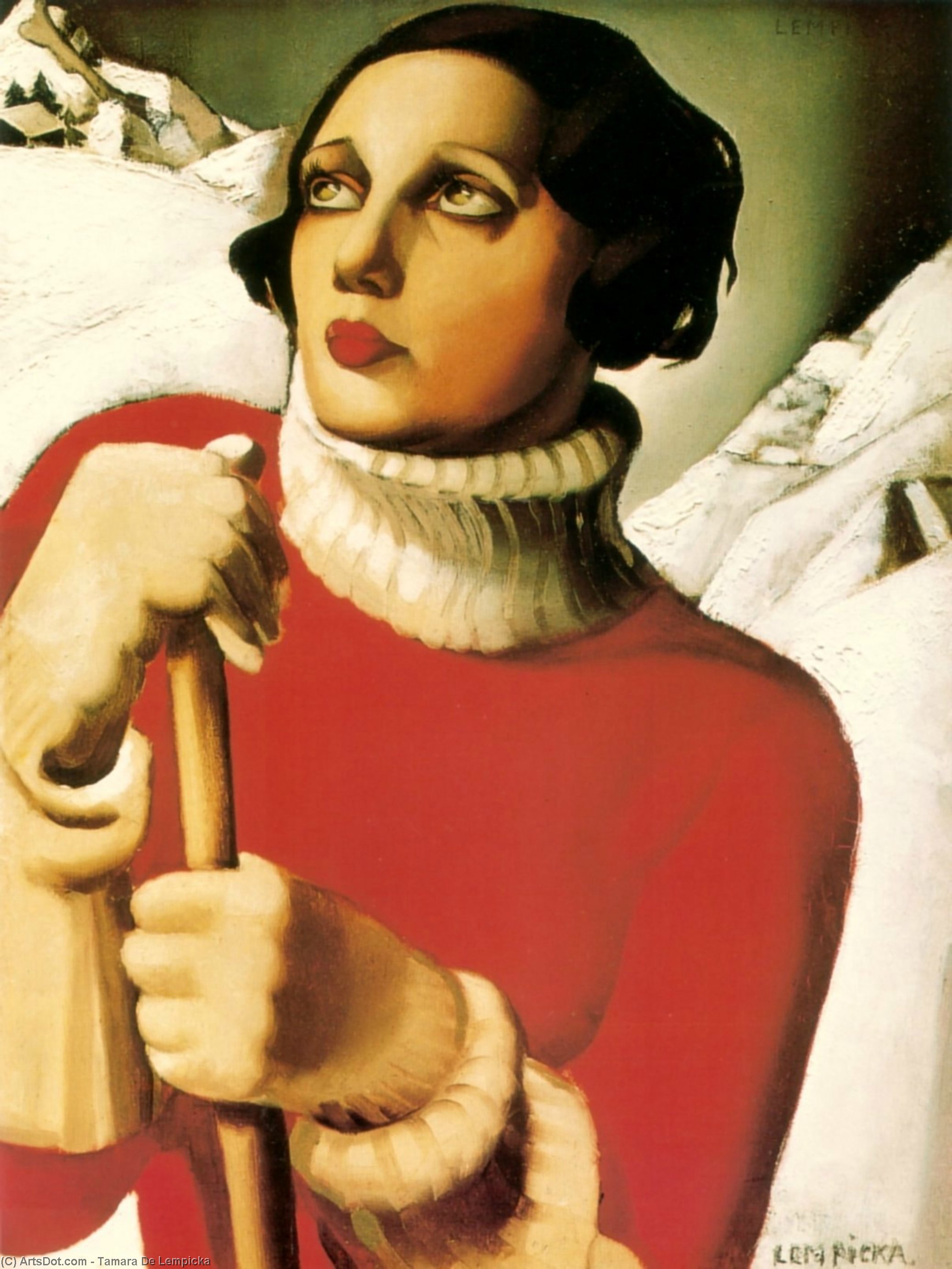 Wikioo.org - The Encyclopedia of Fine Arts - Painting, Artwork by Tamara De Lempicka - Saint Moritz