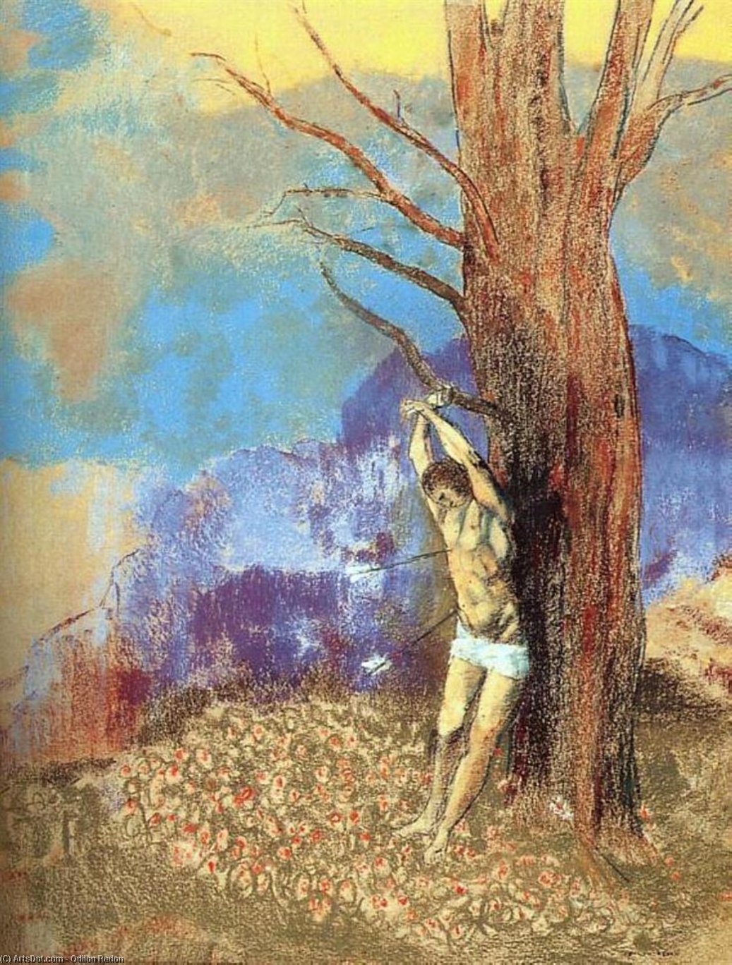 Wikioo.org - The Encyclopedia of Fine Arts - Painting, Artwork by Odilon Redon - Saint Sebastian