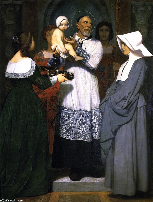 Wikioo.org - The Encyclopedia of Fine Arts - Painting, Artwork by Jean Léon Gérôme - Saint Vincent de Paul