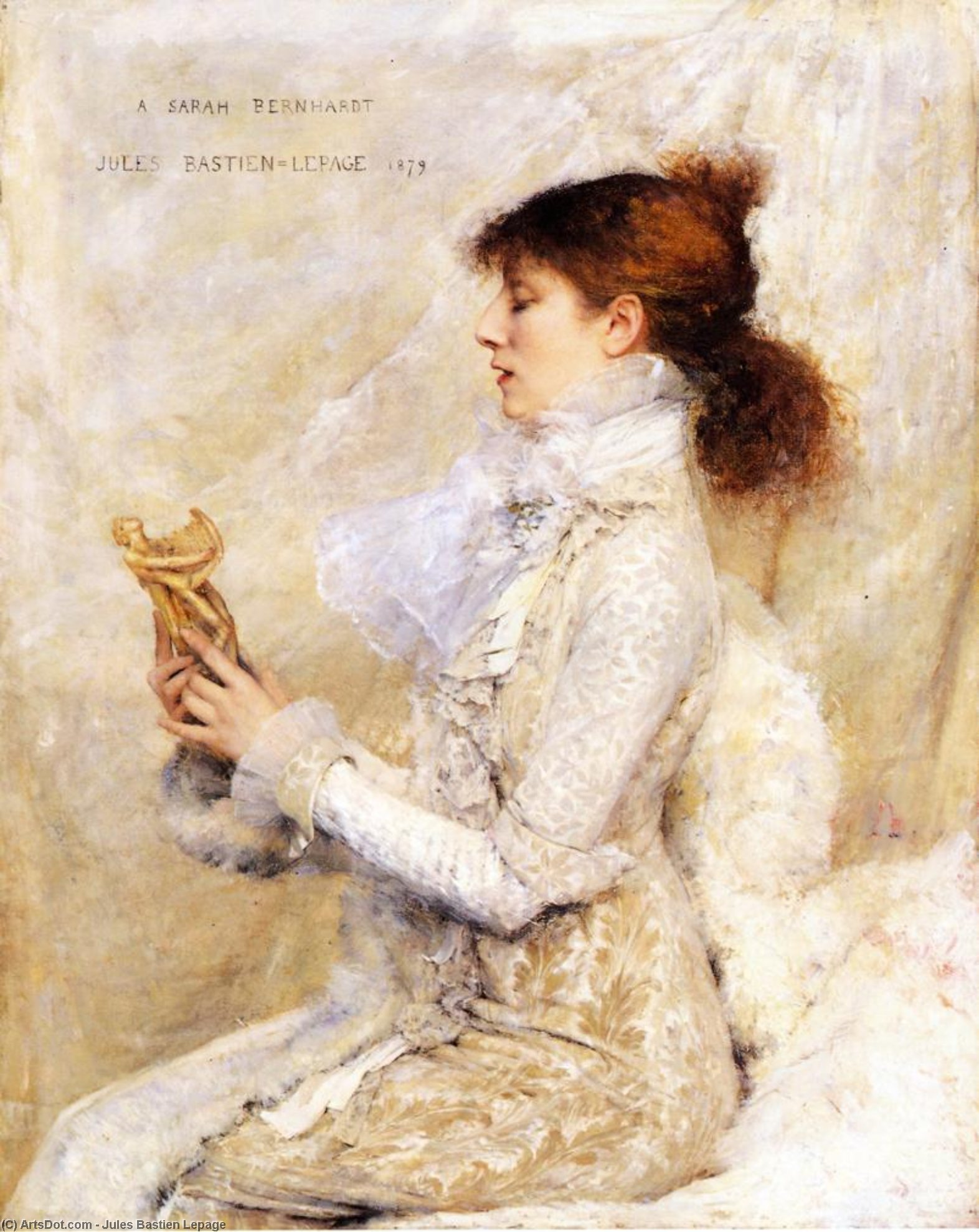 WikiOO.org - Enciclopédia das Belas Artes - Pintura, Arte por Jules Bastien Lepage - The Sarah Bernhardt Portrait
