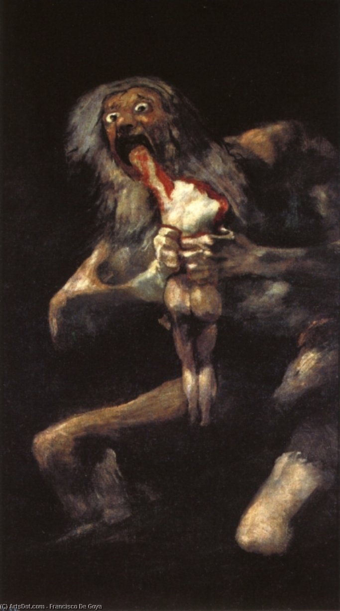 WikiOO.org - Encyclopedia of Fine Arts - Lukisan, Artwork Francisco De Goya - Saturn