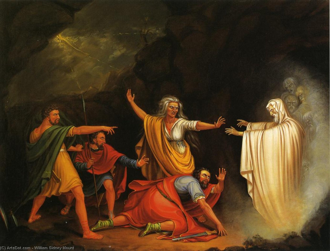Wikioo.org - The Encyclopedia of Fine Arts - Painting, Artwork by William Sidney Mount - Saul and the Witch of Endor