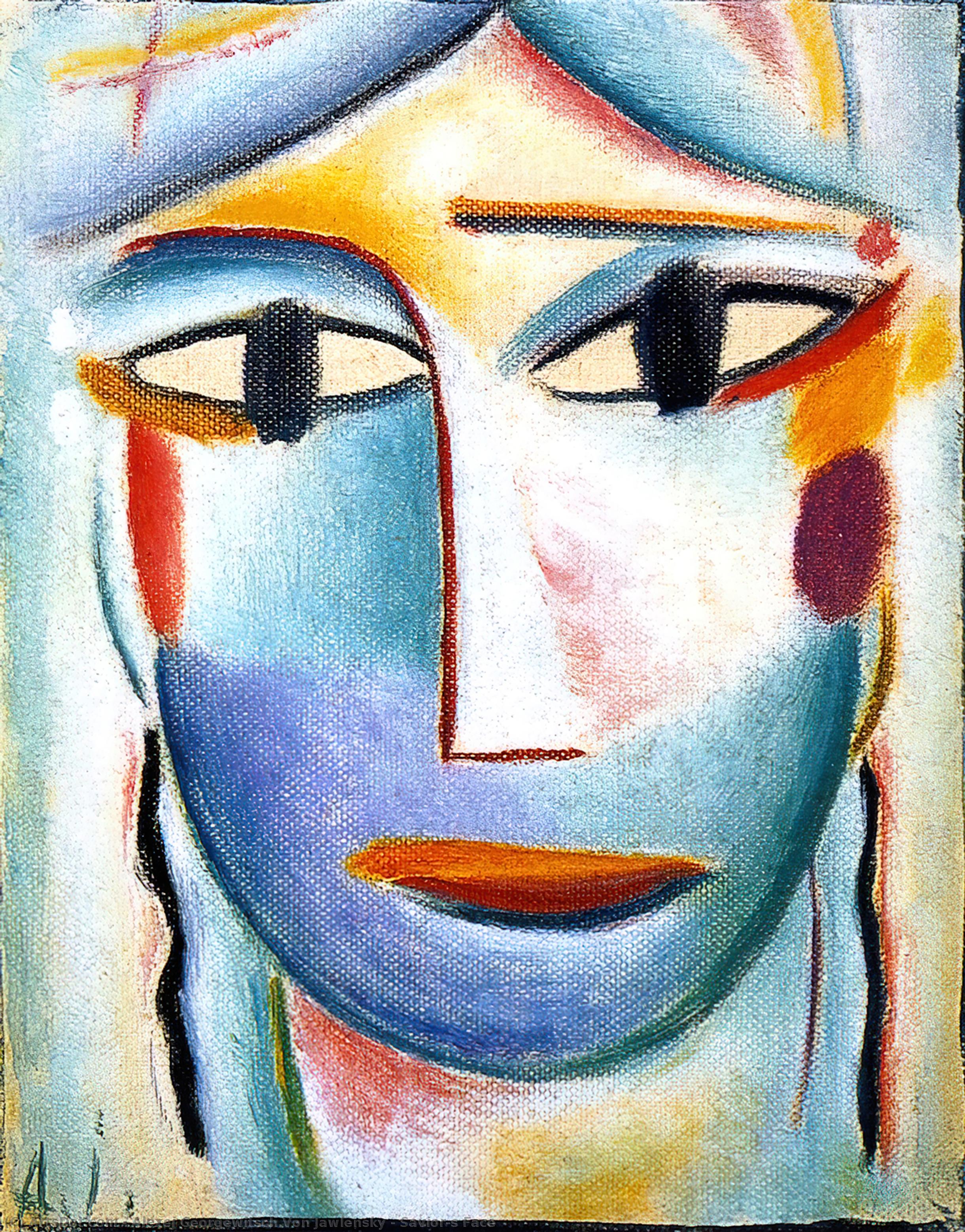 Wikioo.org - Bách khoa toàn thư về mỹ thuật - Vẽ tranh, Tác phẩm nghệ thuật Alexej Georgewitsch Von Jawlensky - Savior's Face