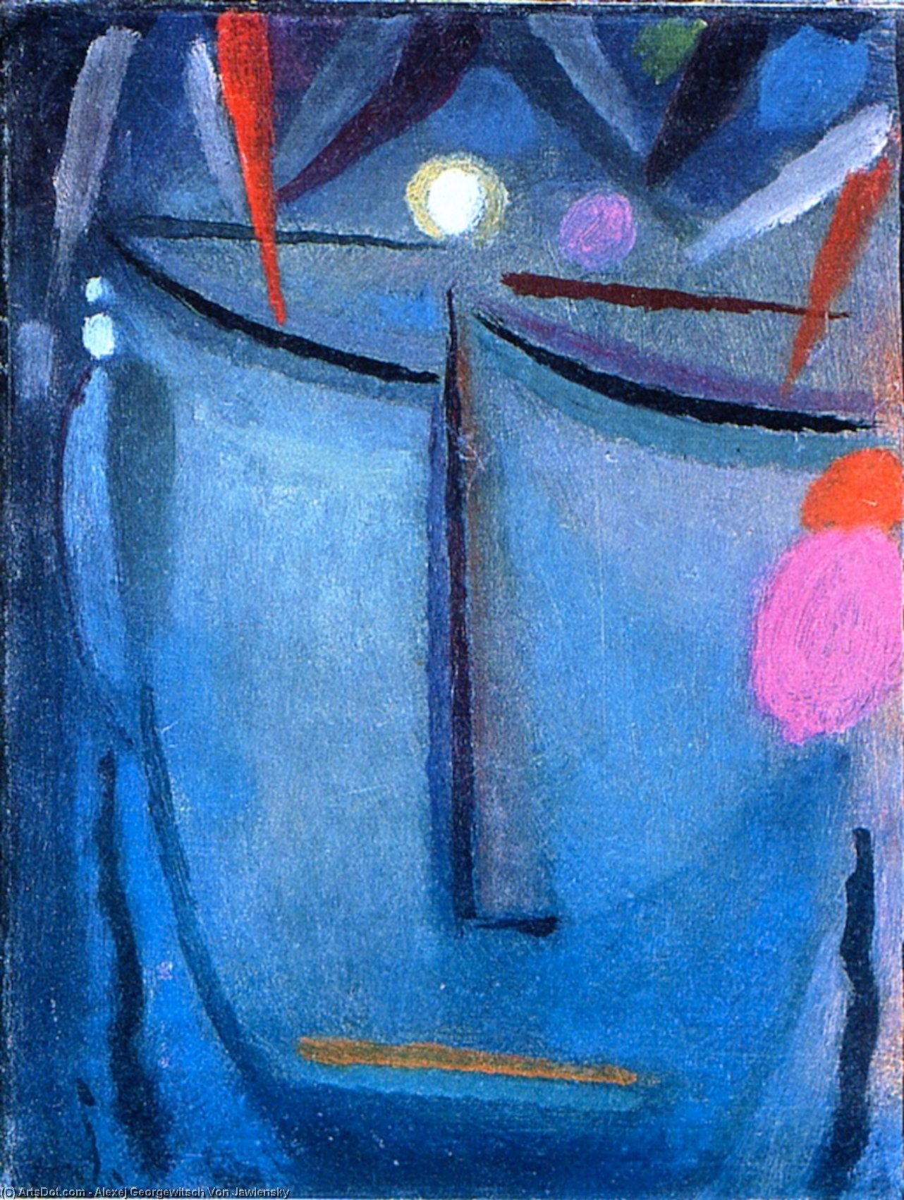 Wikioo.org - The Encyclopedia of Fine Arts - Painting, Artwork by Alexej Georgewitsch Von Jawlensky - Savior's Face: Crown of Thorns