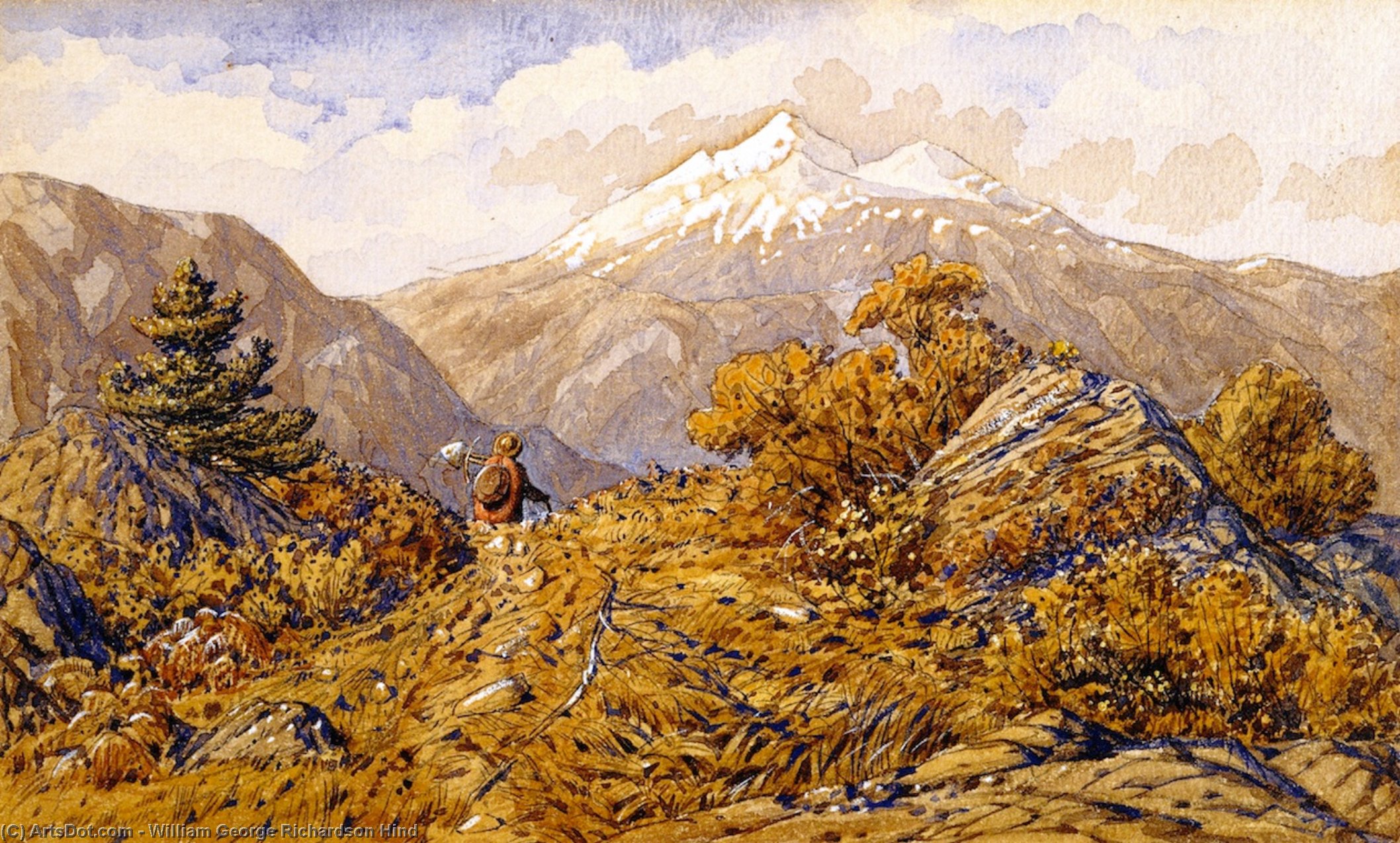 Wikioo.org - The Encyclopedia of Fine Arts - Painting, Artwork by William George Richardson Hind - Scene in British Columbia