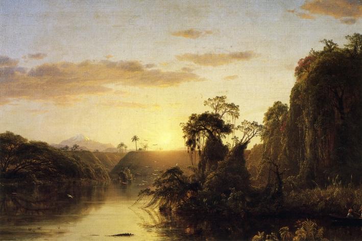Wikioo.org - The Encyclopedia of Fine Arts - Painting, Artwork by Frederic Edwin Church - Scene on the Magdalena