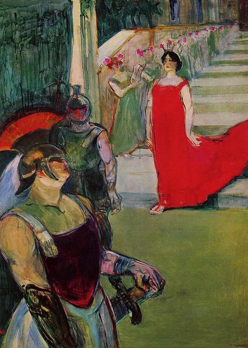 Wikioo.org – L'Encyclopédie des Beaux Arts - Peinture, Oeuvre de Henri De Toulouse Lautrec - Scènes de «Messaline» à l Opéra de Bordeaux