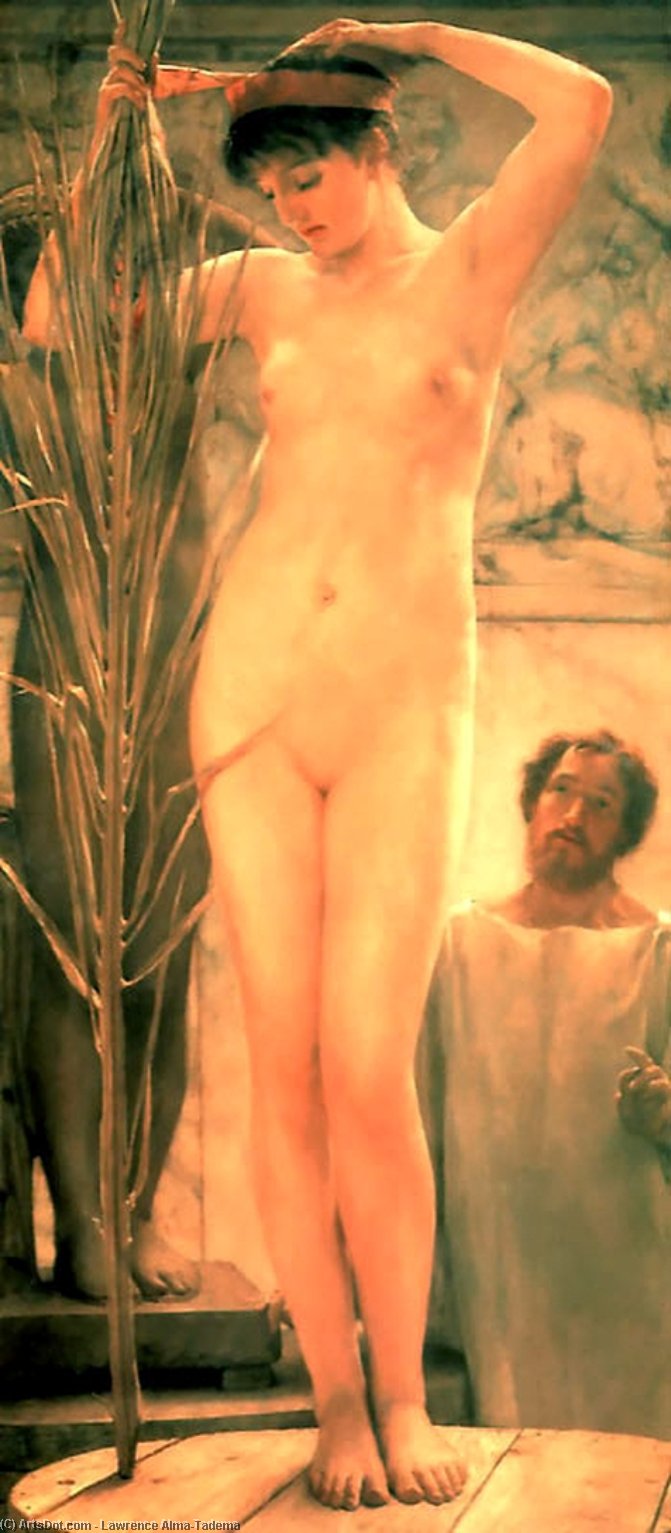 Wikioo.org - The Encyclopedia of Fine Arts - Painting, Artwork by Lawrence Alma-Tadema - A Sculptor's Model (also known as Venus Esquilina)