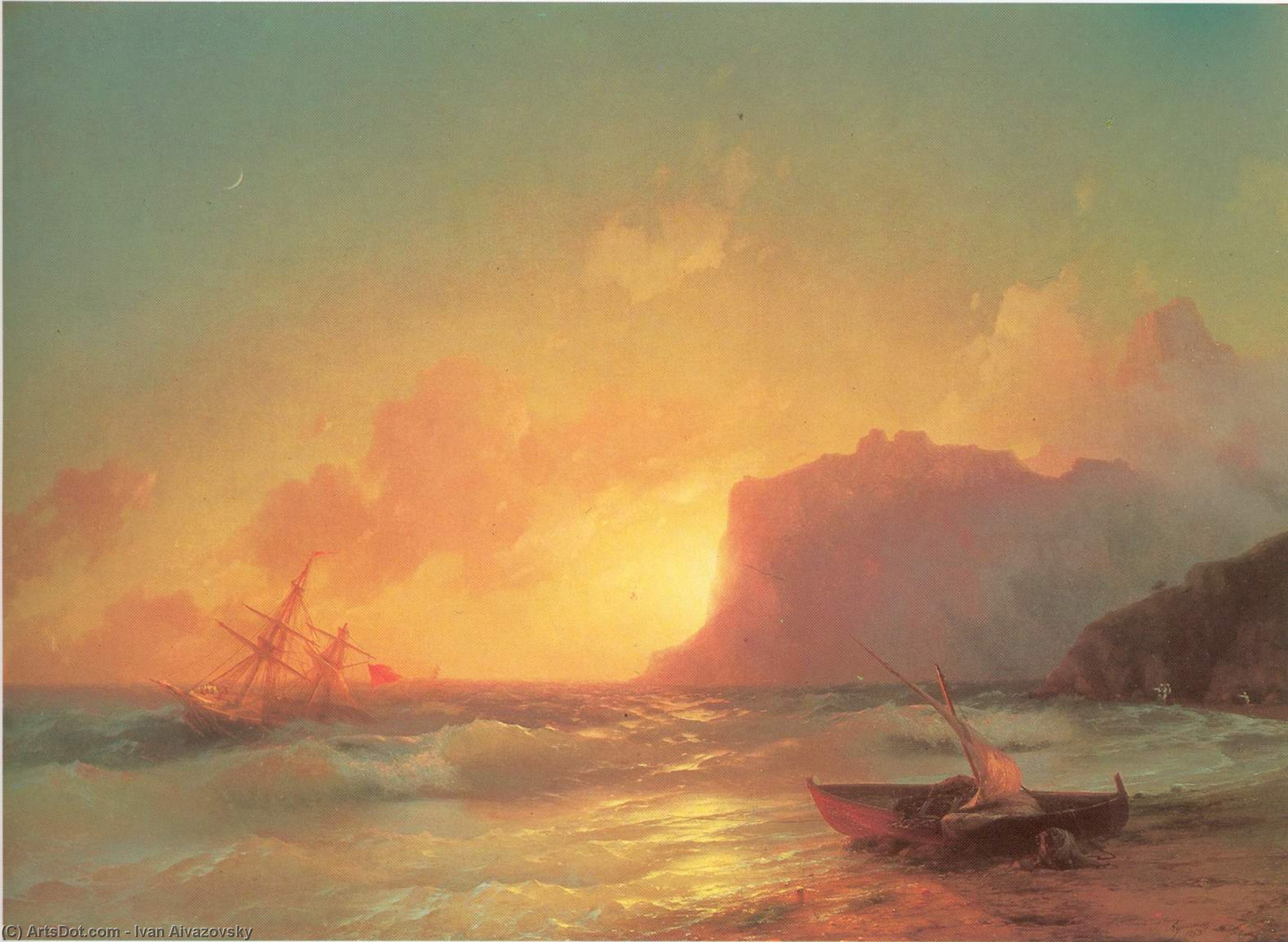 Wikioo.org - สารานุกรมวิจิตรศิลป์ - จิตรกรรม Ivan Aivazovsky - The Sea. Koktebel.