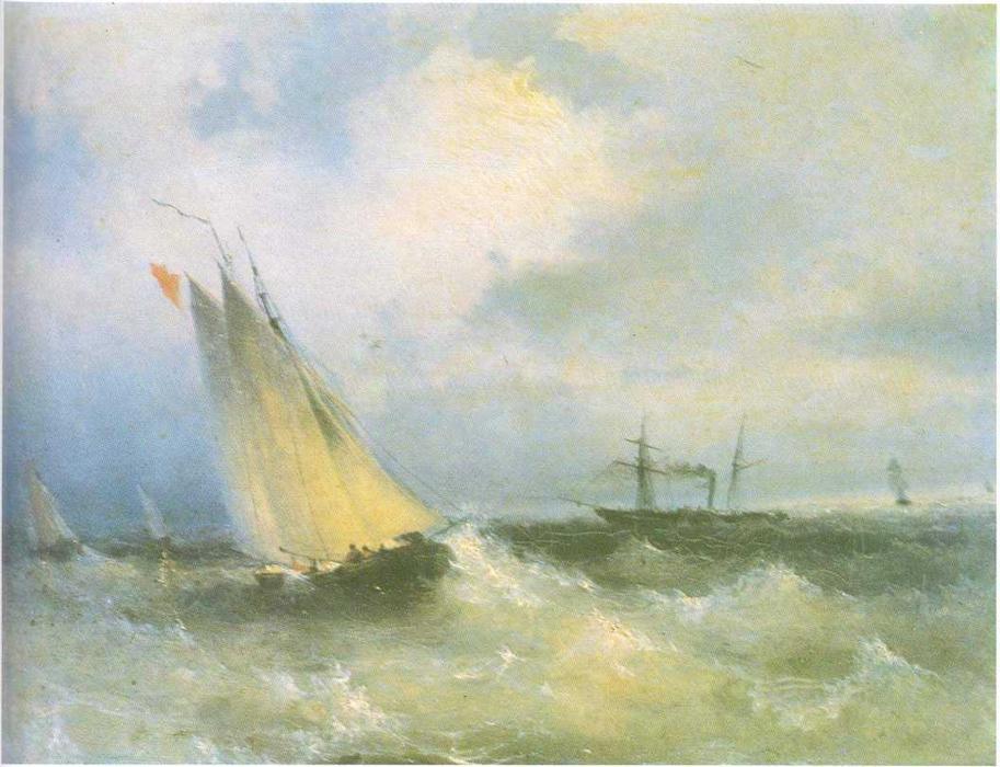 WikiOO.org - 백과 사전 - 회화, 삽화 Ivan Aivazovsky - Seascape