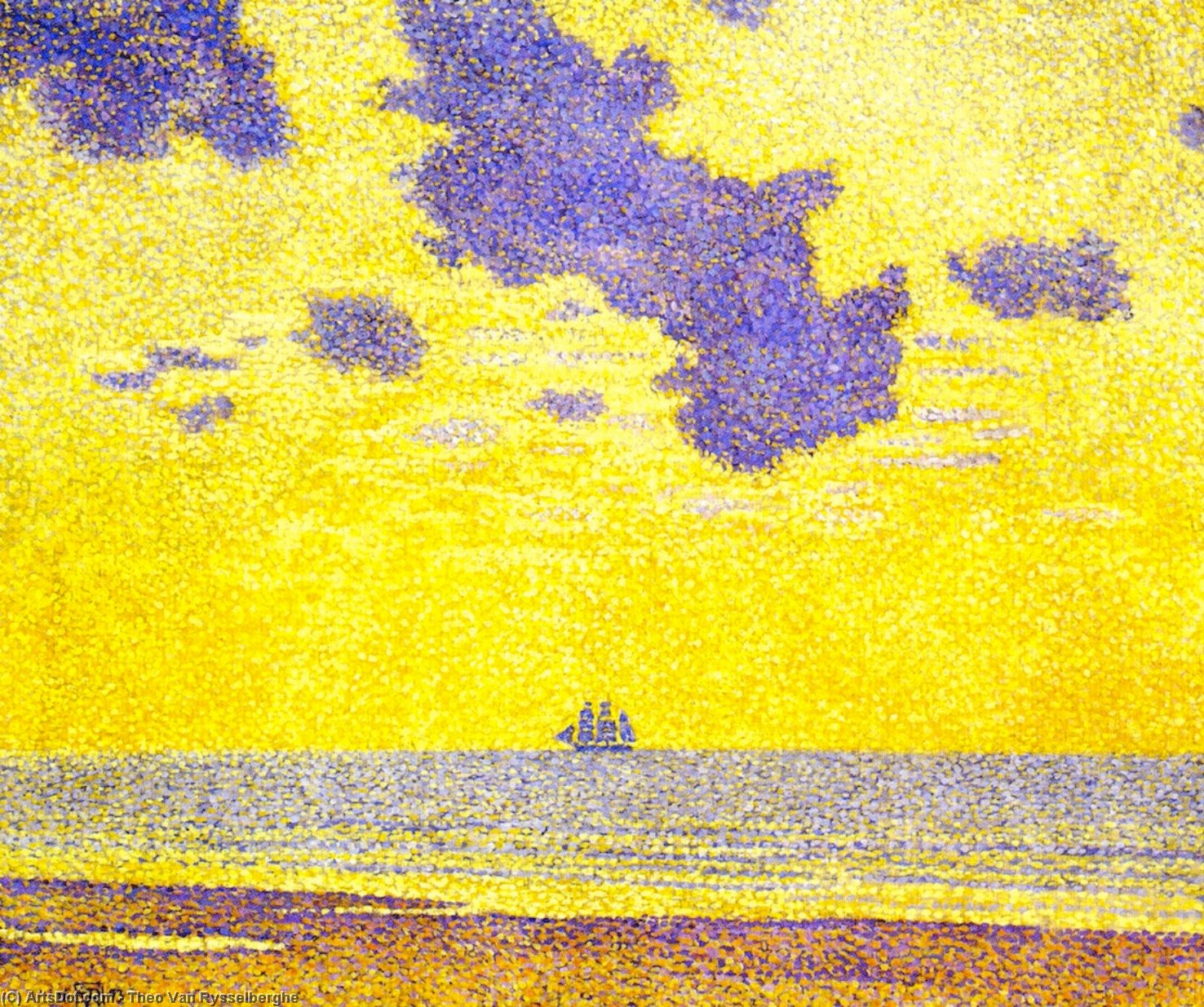 Wikioo.org - The Encyclopedia of Fine Arts - Painting, Artwork by Theo Van Rysselberghe - Seascape