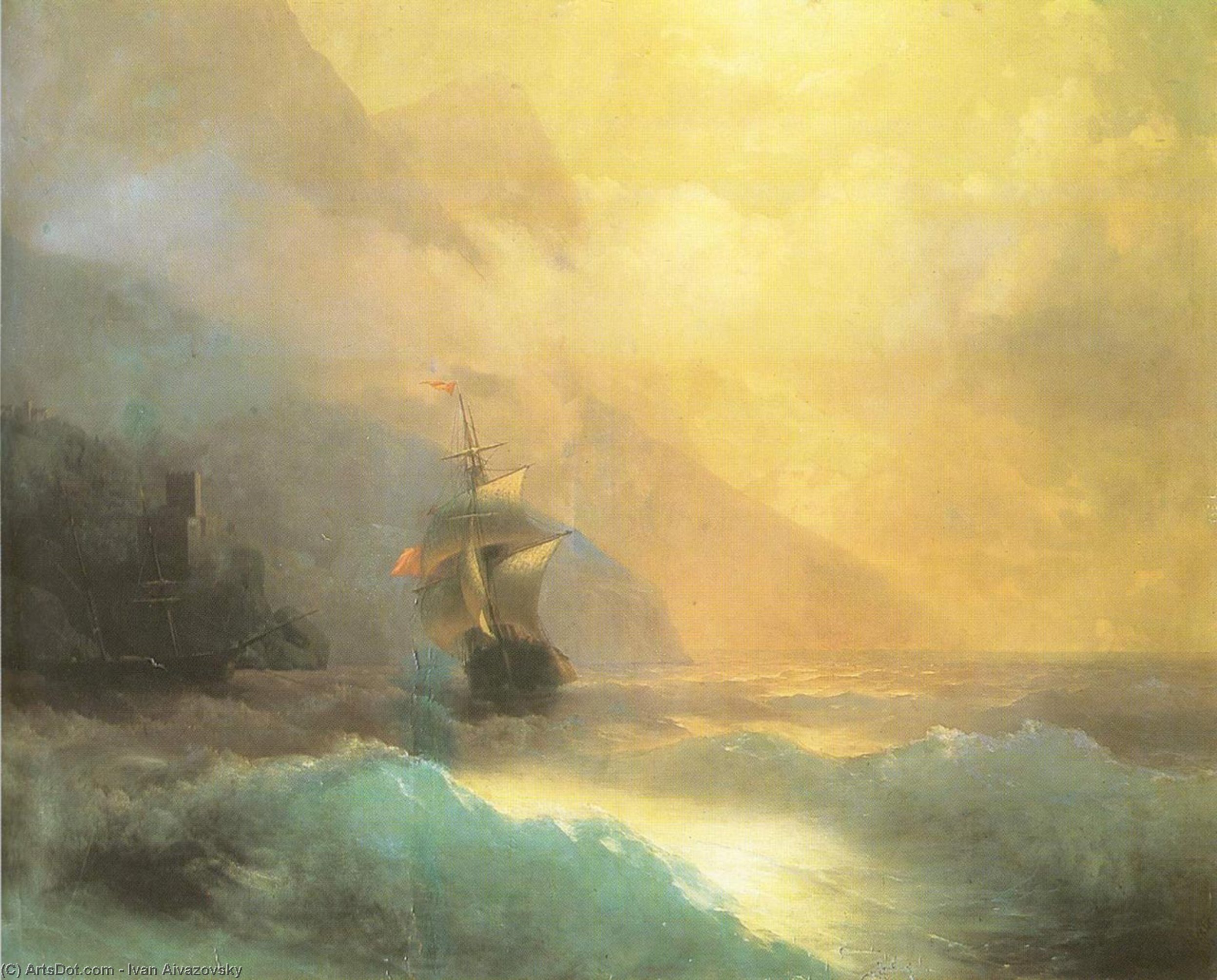 Wikioo.org - The Encyclopedia of Fine Arts - Painting, Artwork by Ivan Aivazovsky - Seascape