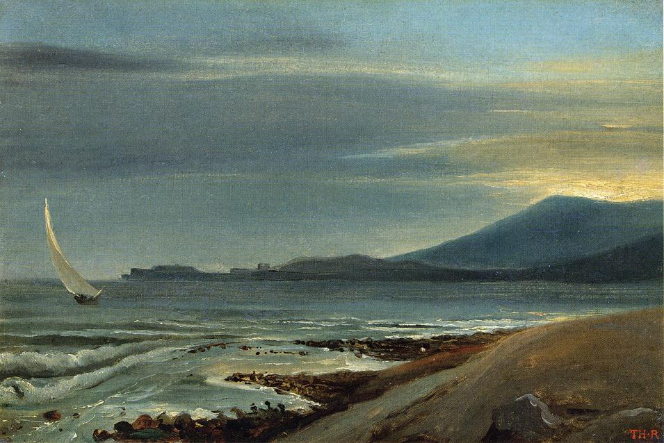 Wikioo.org – L'Enciclopedia delle Belle Arti - Pittura, Opere di Théodore Rousseau (Pierre Etienne Théodore Rousseau) - paesaggio marino