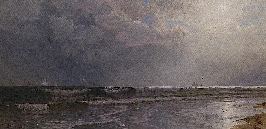 Wikioo.org - The Encyclopedia of Fine Arts - Painting, Artwork by Alfred Thompson Bricher - Seascape at Dusk