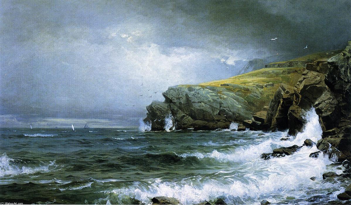Wikioo.org - The Encyclopedia of Fine Arts - Painting, Artwork by William Trost Richards - Seascape - Coast of Maine