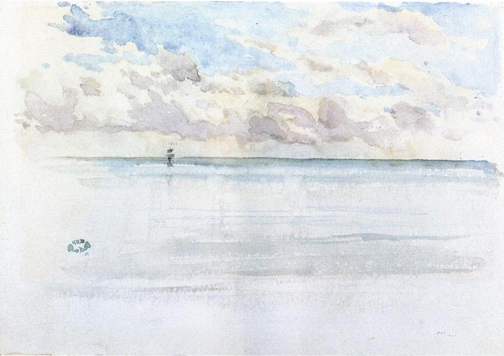Wikioo.org - The Encyclopedia of Fine Arts - Painting, Artwork by James Abbott Mcneill Whistler - Seascape, Dieppe