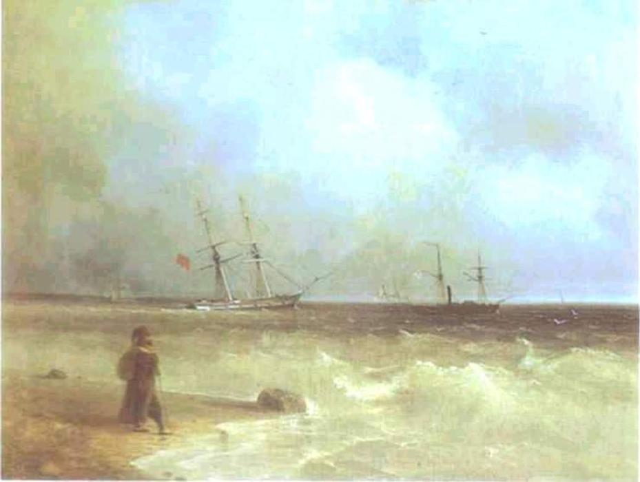 Wikioo.org - สารานุกรมวิจิตรศิลป์ - จิตรกรรม Ivan Aivazovsky - Seashore.