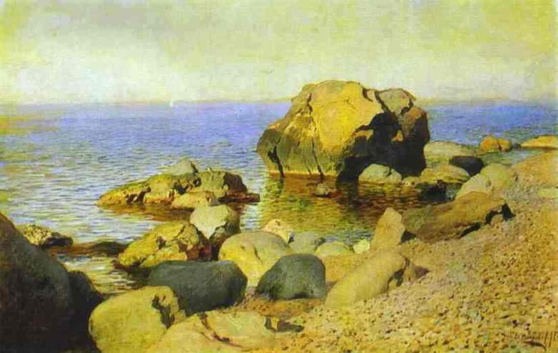 WikiOO.org - Encyclopedia of Fine Arts - Lukisan, Artwork Isaak Ilyich Levitan - Seashore. The Crimea