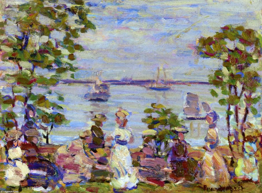 Wikioo.org - The Encyclopedia of Fine Arts - Painting, Artwork by Maurice Brazil Prendergast - Seaside Picnic