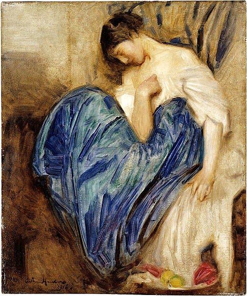 Wikioo.org - The Encyclopedia of Fine Arts - Painting, Artwork by Arthur Hacker - Seated Girl