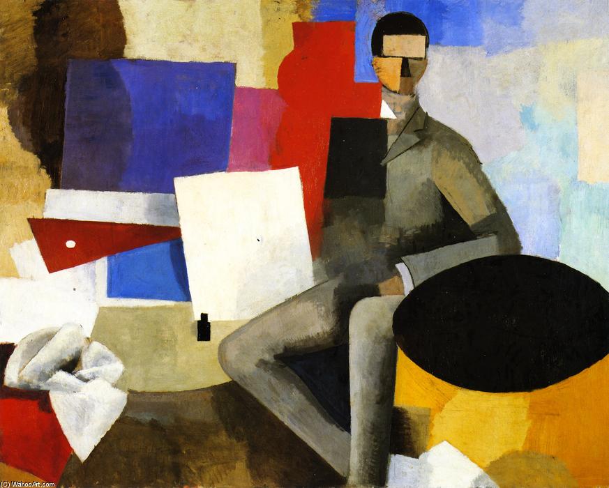 WikiOO.org – 美術百科全書 - 繪畫，作品 Roger De La Fresnaye - 坐在男人